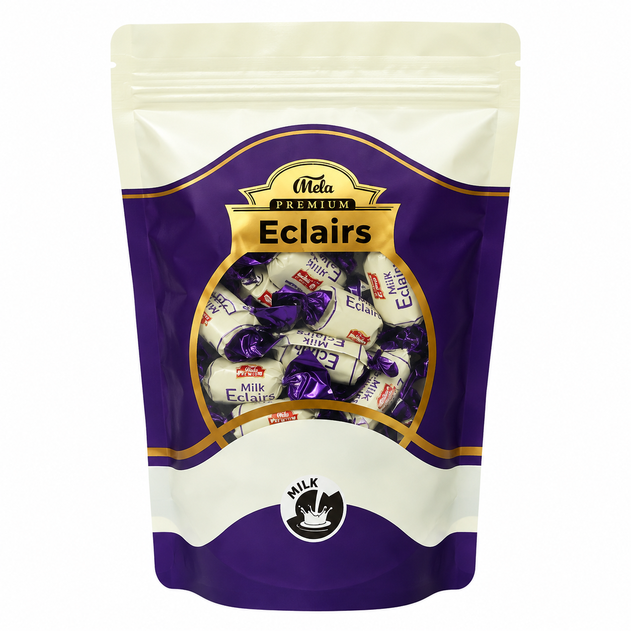 Standy Pouch Velvet Milk Eclairs
